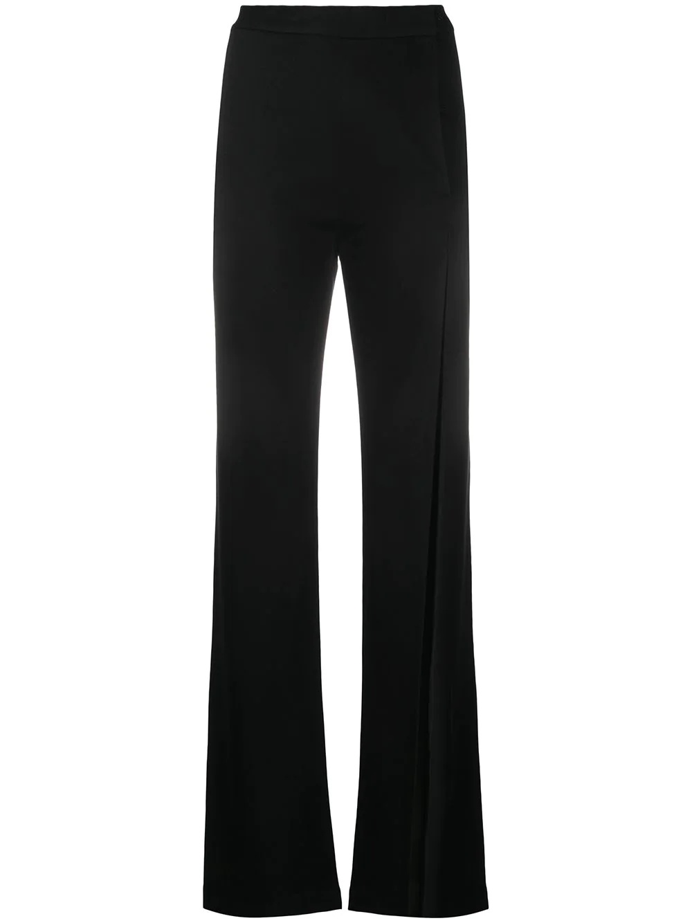 high-waisted slit trousers - 1