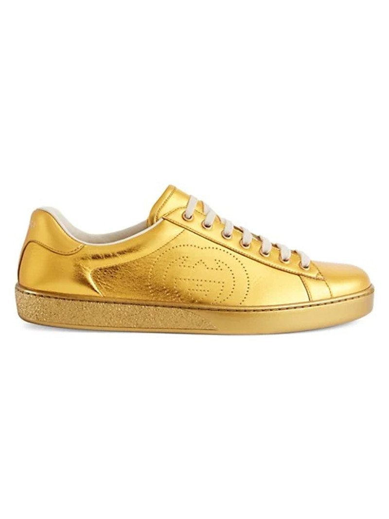 Gold Metallic Ace Sneaker - 1