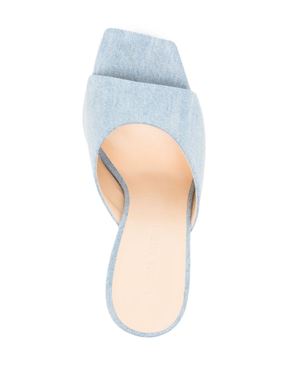 105mm open-toe denim mules - 4