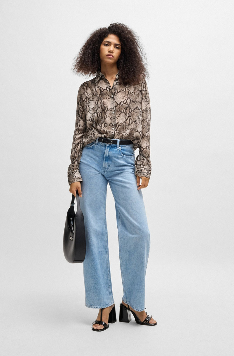 HUGO OVERSIZE-FIT BLOUSE IN PYTHON-PRINT CREPE DE CHINE outlook