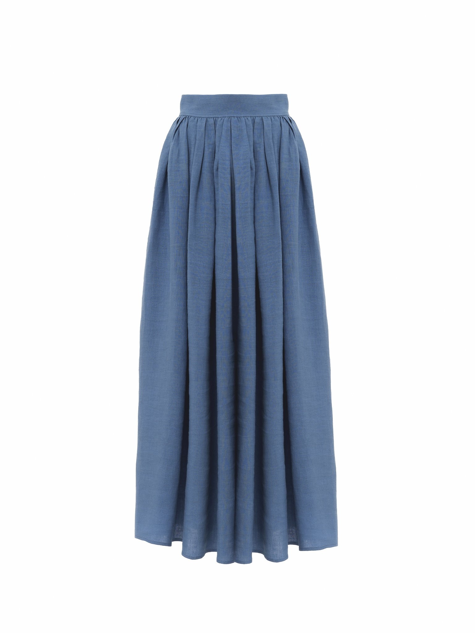 GATHERED MID-LENGTH SKIRT - 1