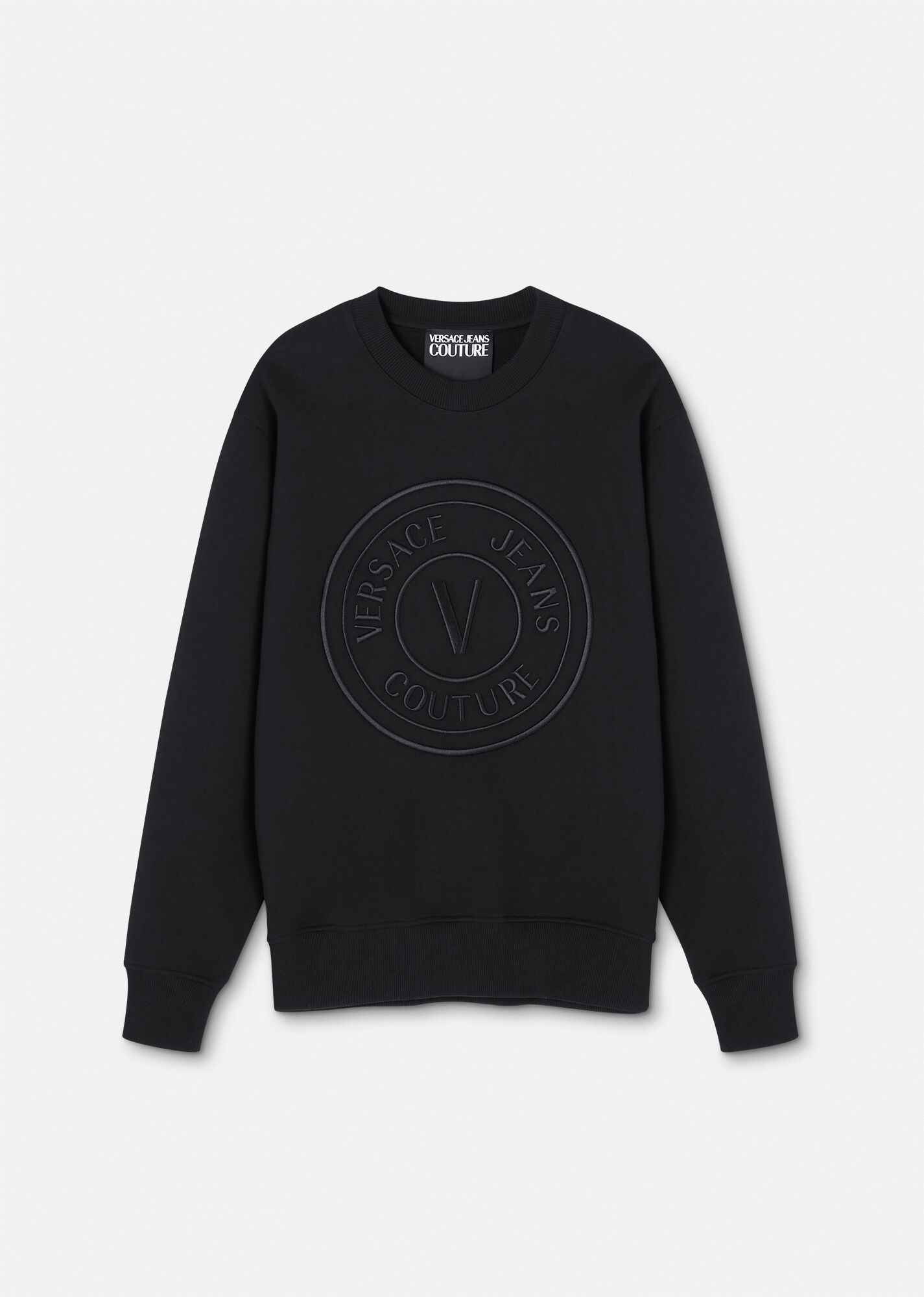 Embroidered V-Emblem Sweatshirt - 1