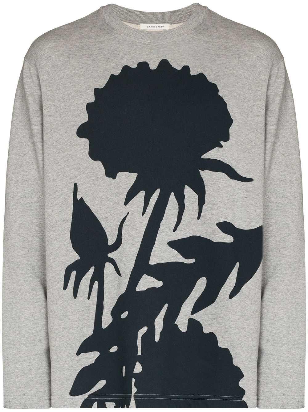 flower print sweatshirt - 1