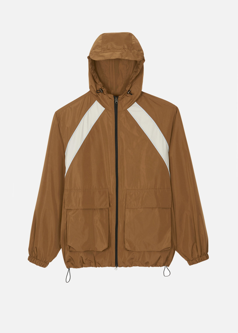 Navan Windbreaker Cargo Jacket - Brown 1