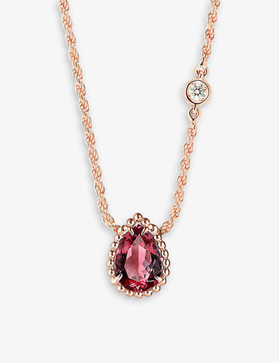 Boucheron Serpent Bohème 18ct rose-gold, rhodolite and diamond necklace outlook