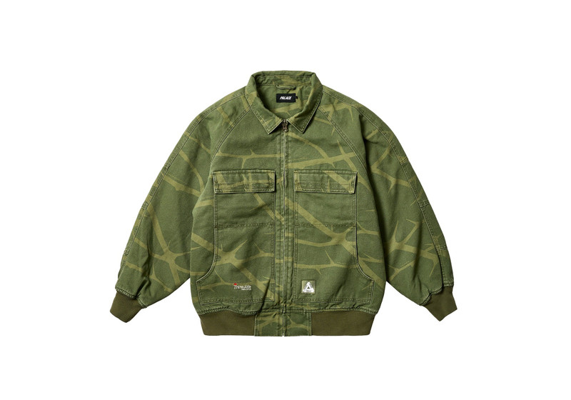 PALACE HEAVY CANVAS BOMBER JACKET THE DEEP GREEN - ox7q1jton7pz