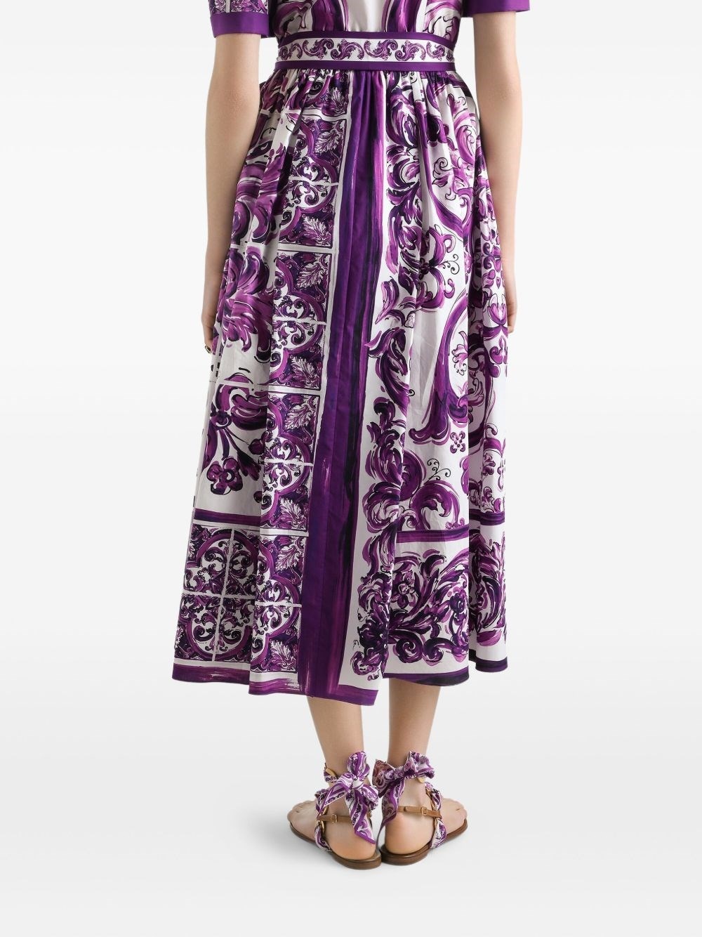 Maiolica print cotton shirtdress - 5