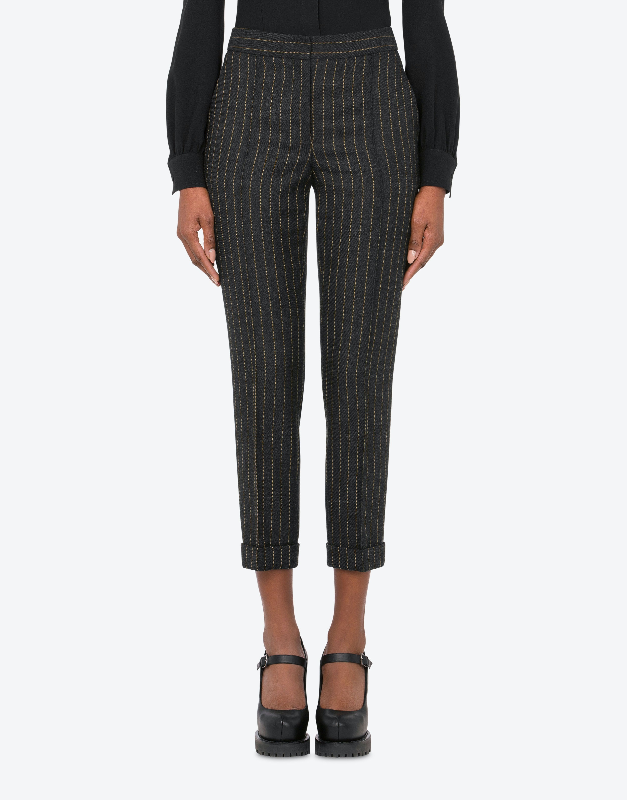PINSTRIPE WOOL TROUSERS - 2