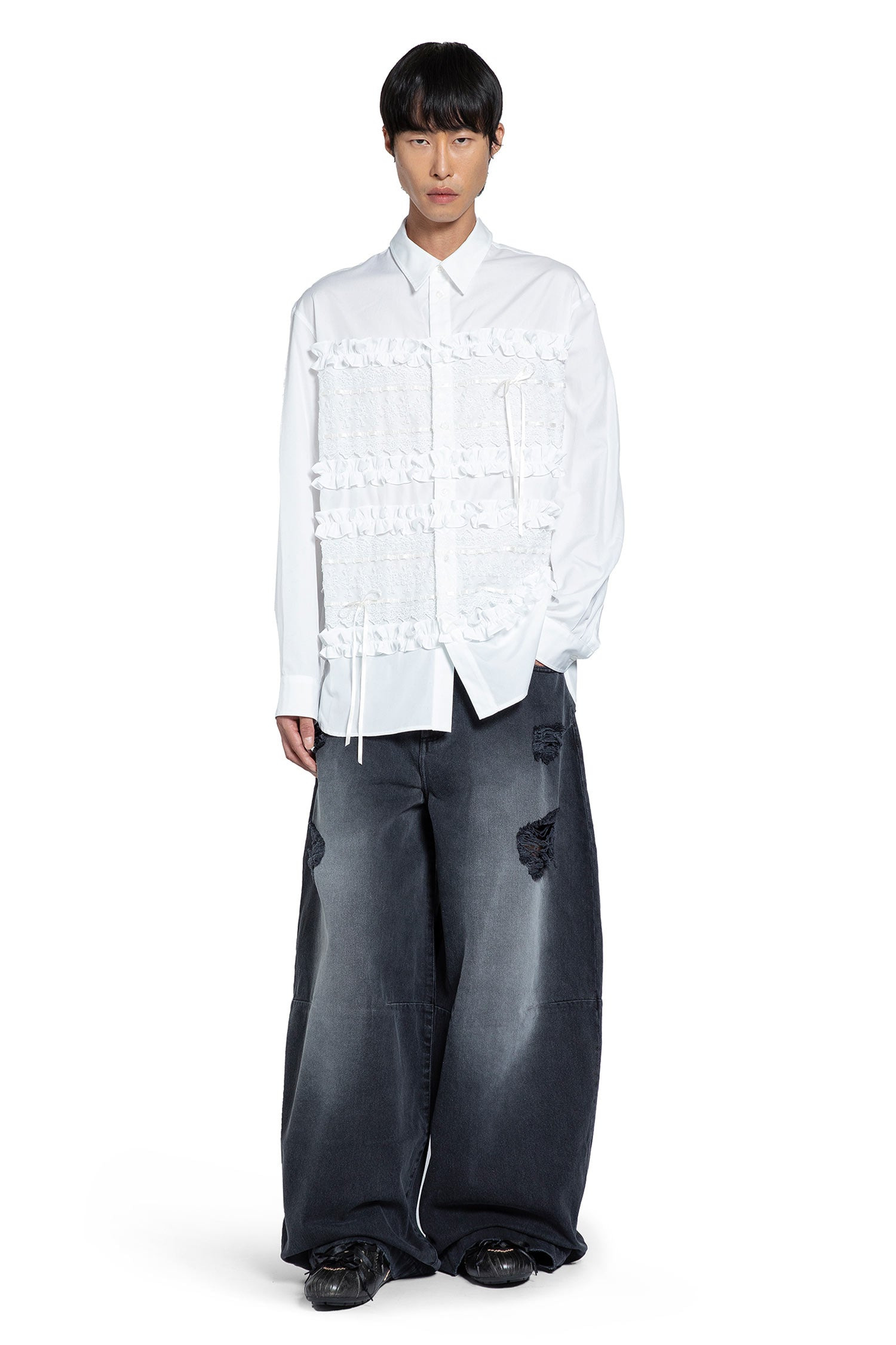 Ribbon Trim Easy Shirt - 4