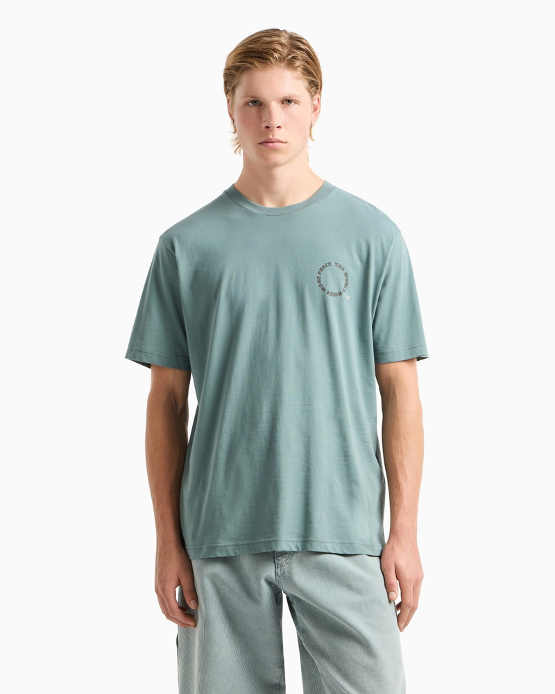 EMPORIO ARMANI ASV JERSEY T-SHIRT WITH OVERSIZED PRINT FROM THE PEACE CAPSULE COLLECTION outlook