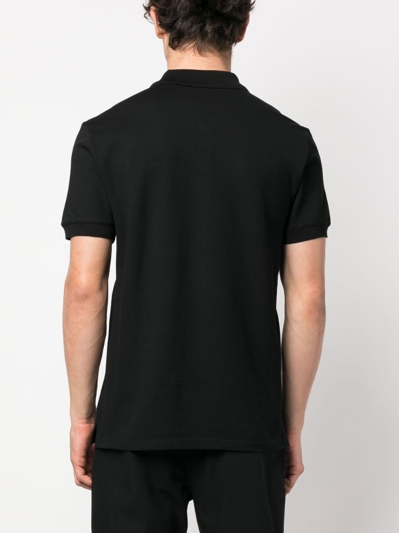logo-patch polo shirt - 4