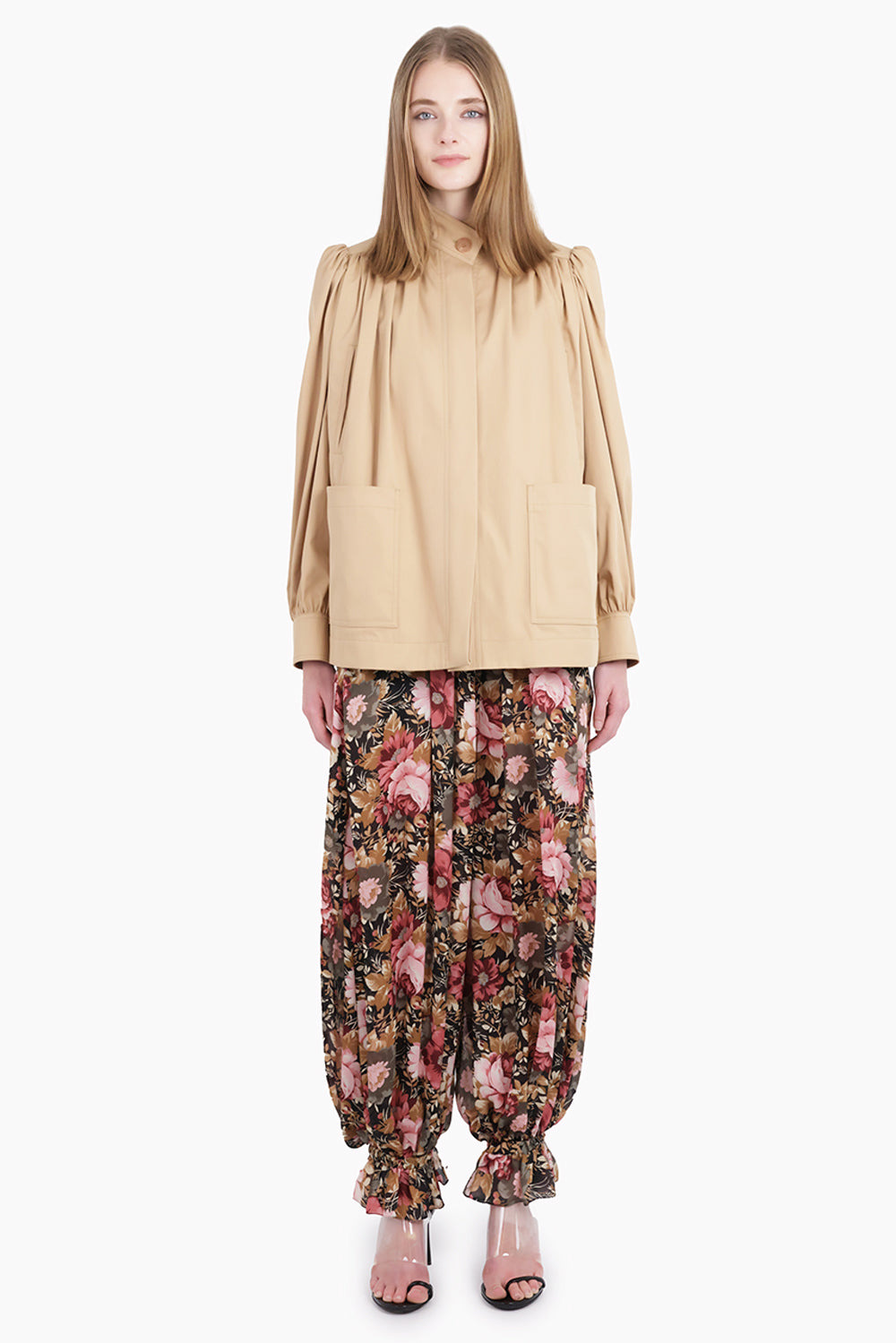 FLORAL PRINT CUFFED HEM PANT | BLACK/MULTI - 4