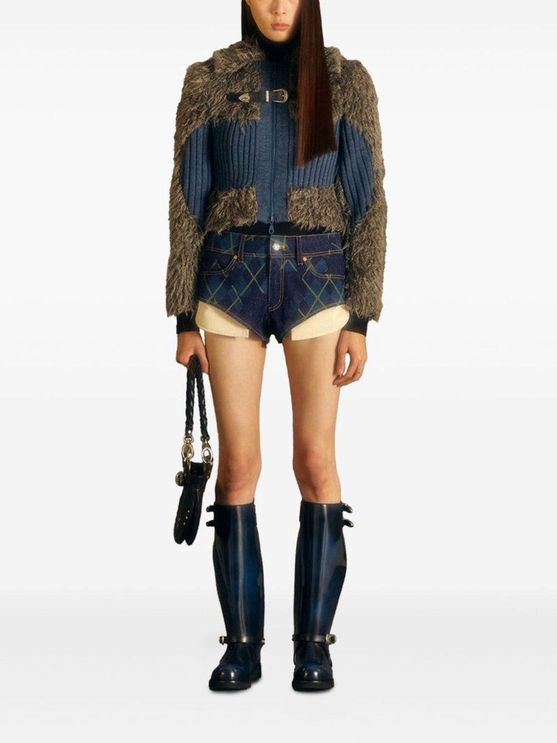 Andersson Bell Olga belted panelled shearling cardigan outlook