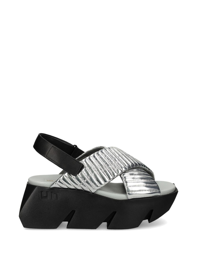 Bull Puffier quilted crossover-strap sandals 1