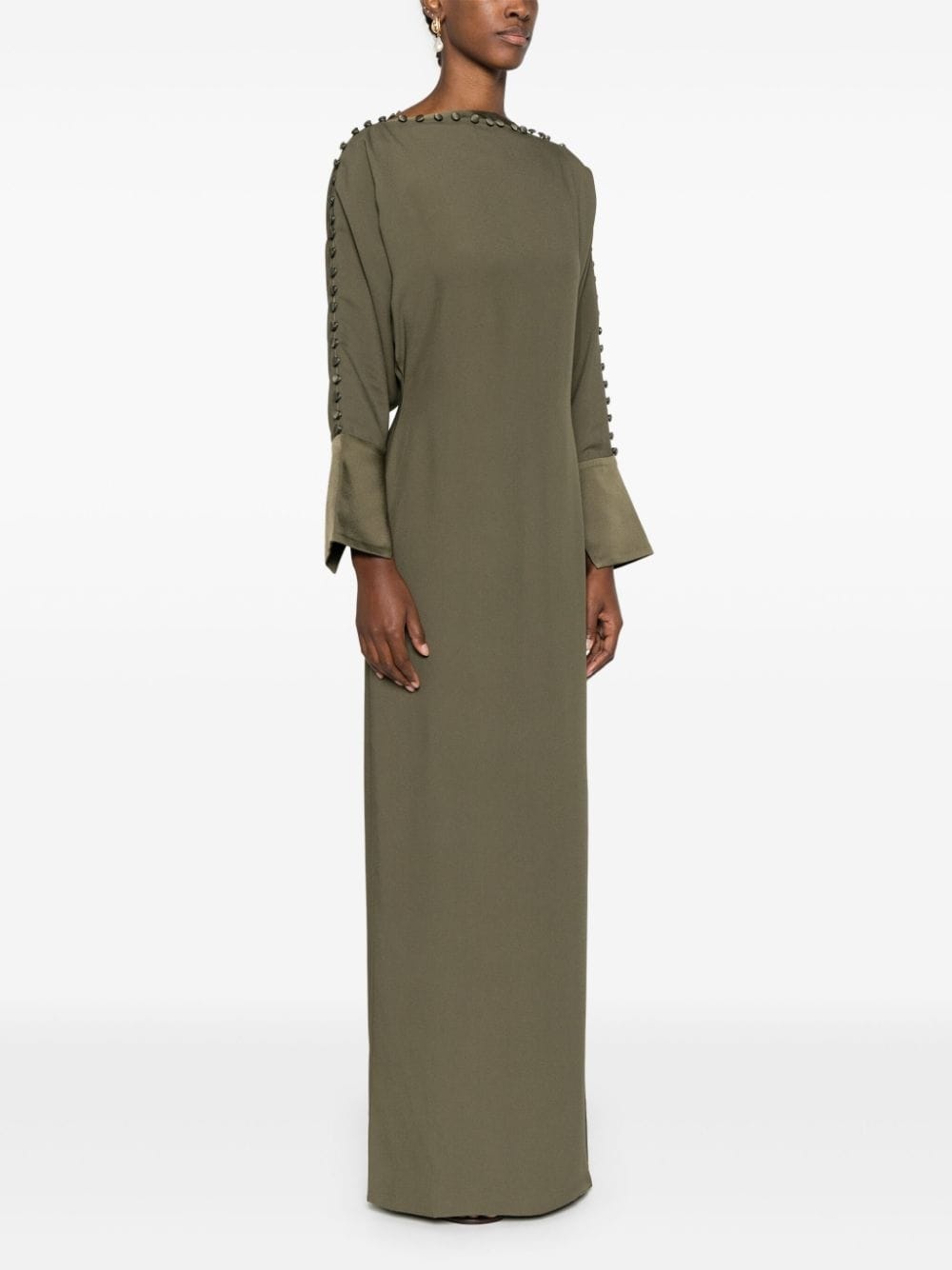 Mila decorative button-detail dress - 3