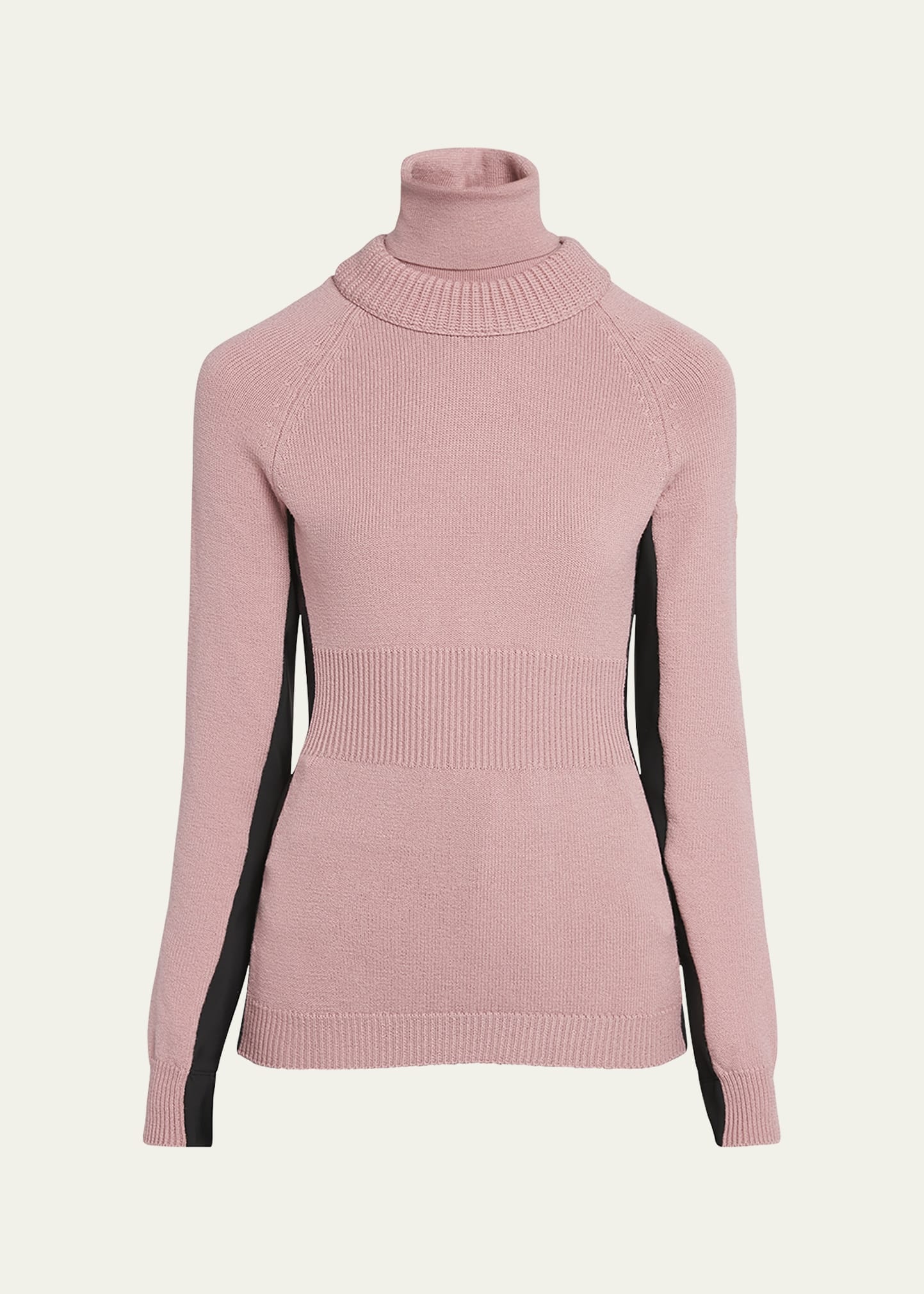 Wool and Fleece Turtleneck Sweater - 1
