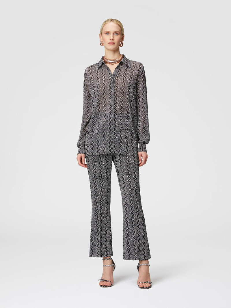 Missoni Cropped trousers with zig zag lamé motif outlook