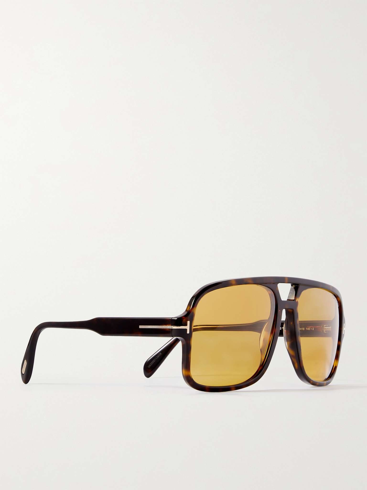 Aviator-Style Tortoiseshell Acetate Sunglasses - 4