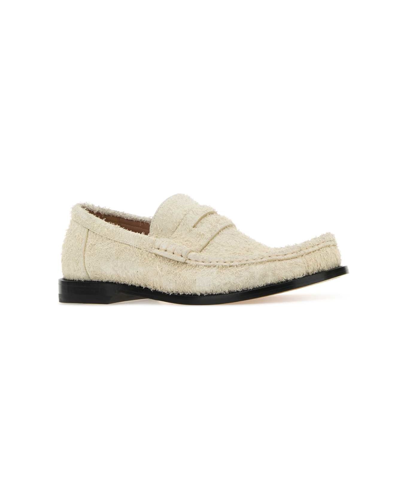 Ivory Suede Campo Loafers - 1