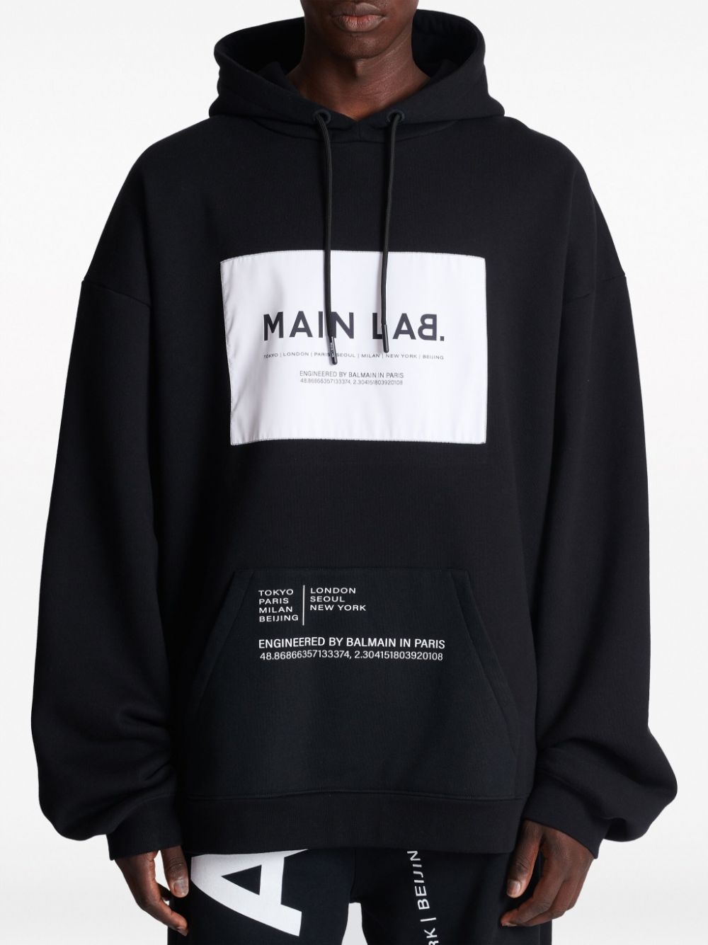 logo-patch cotton-blend hoodie - 5