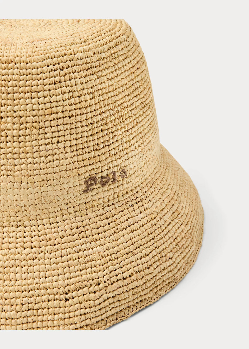 Logo Crocheted Raffia Sun Hat 3