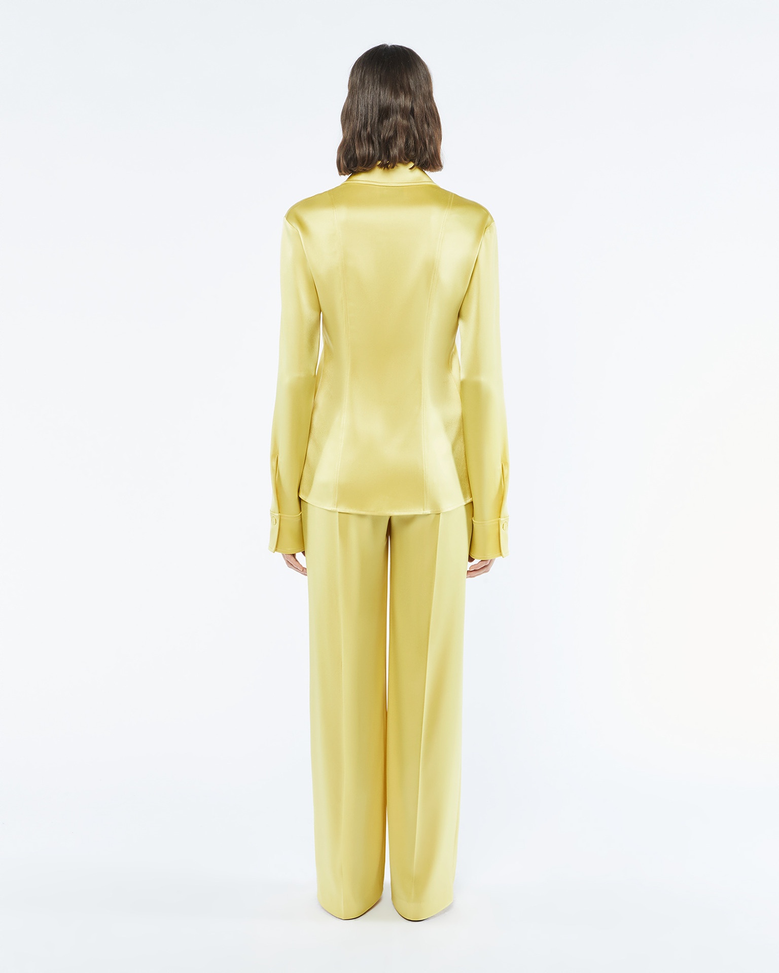 ELU - Slip satin shirt - Yellow - 3