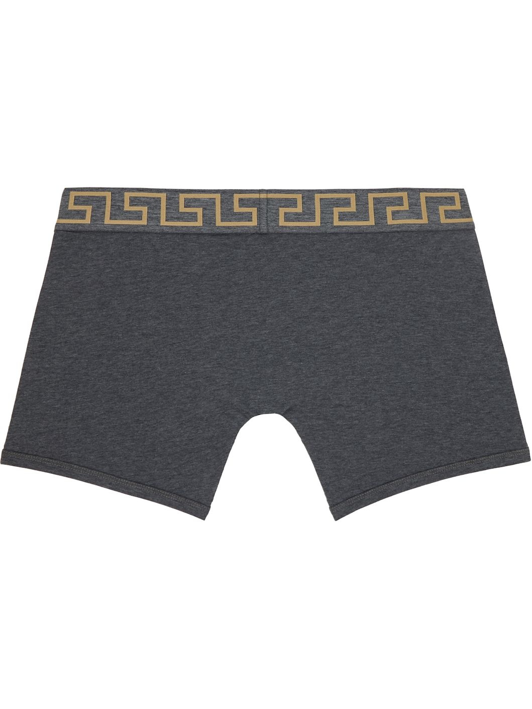 Two-Pack Black & Gray Greca Border Long Boxer Briefs - 3
