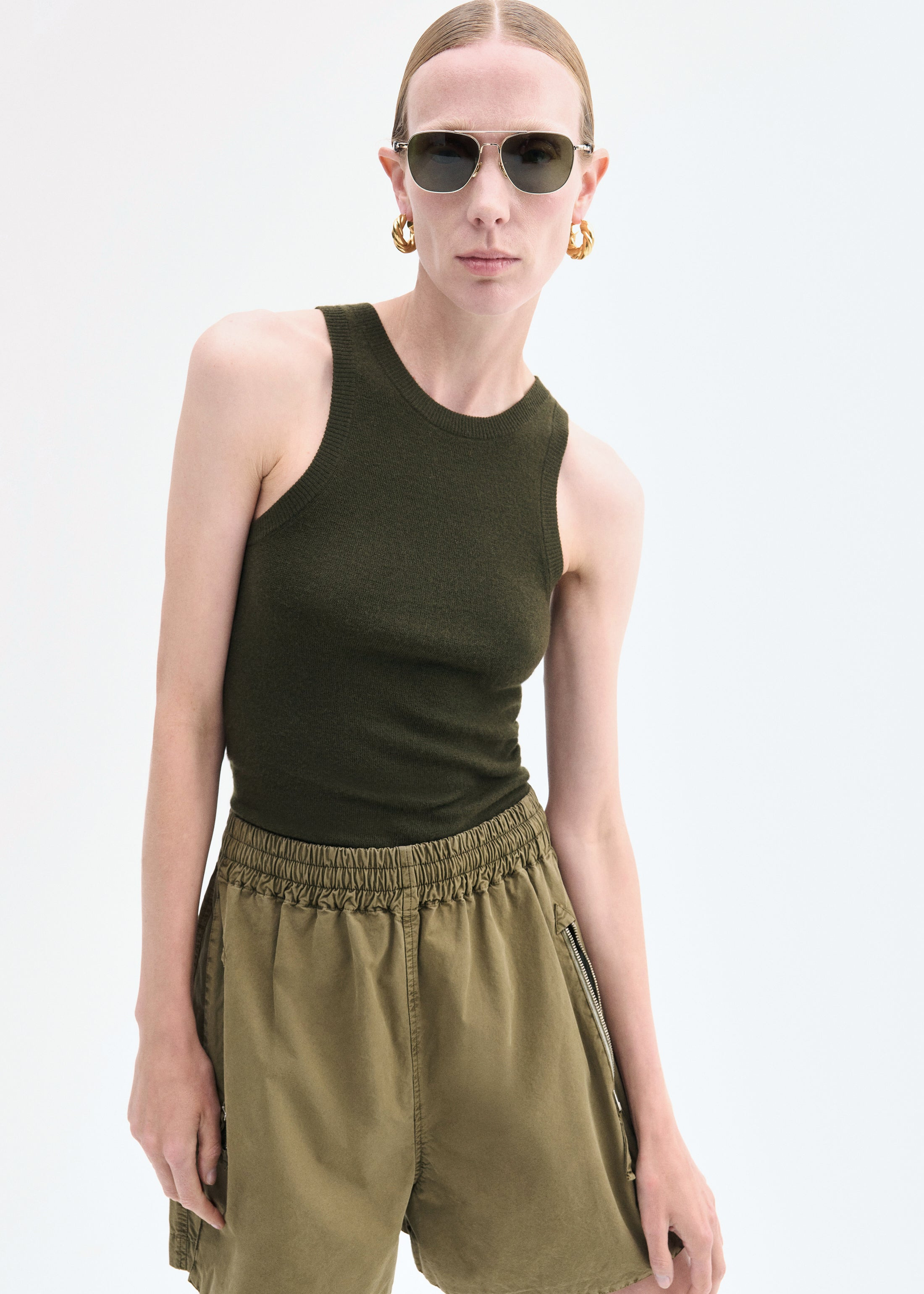 Fitted Tank in Fine Cashmere - 2
