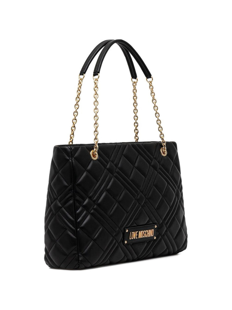 Moschino quilted-design chain-strap tote bag outlook