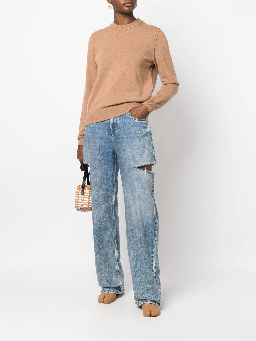 crew-neck cashmere jumper - 2