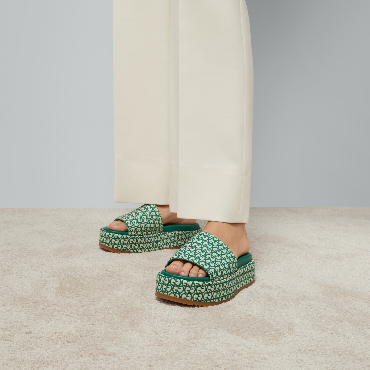 Women's GG platform slide sandal - 3