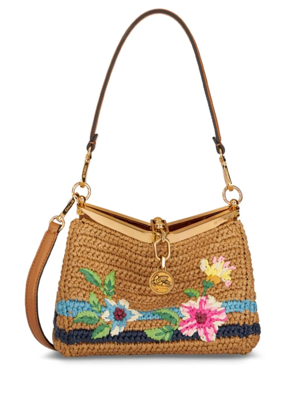 Vela floral-embroidered crossbody bag - 1