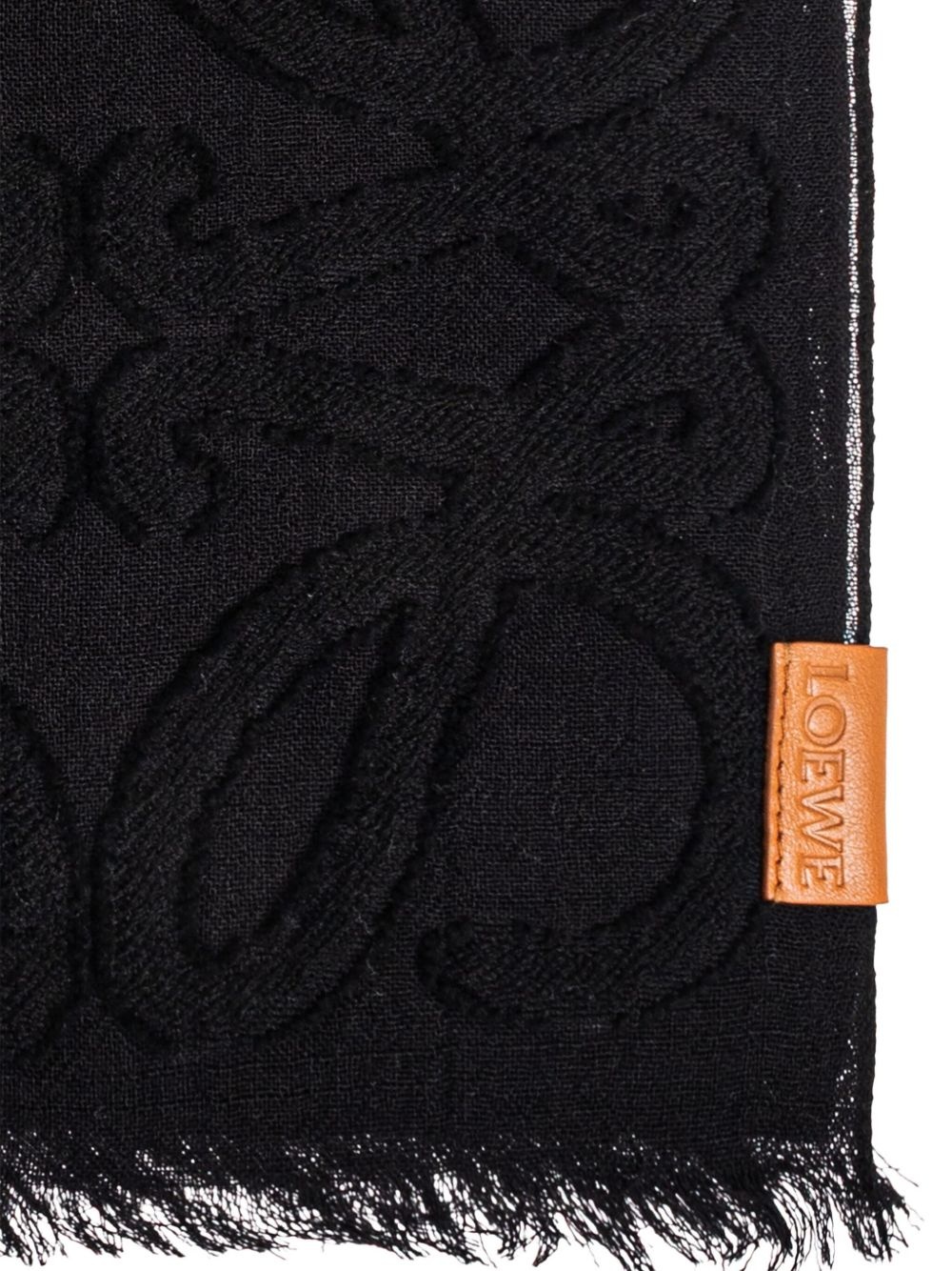 Anagram-pattern wool scarf - 2