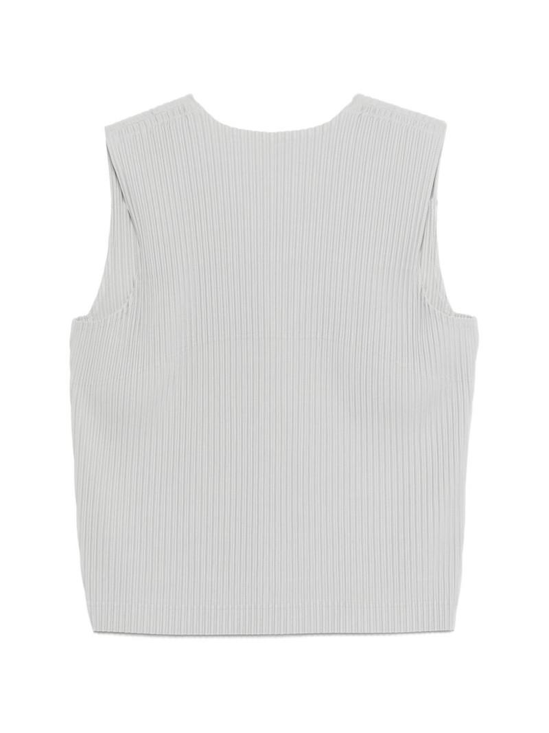 ISSEY MIYAKE buttoned pleated vest outlook
