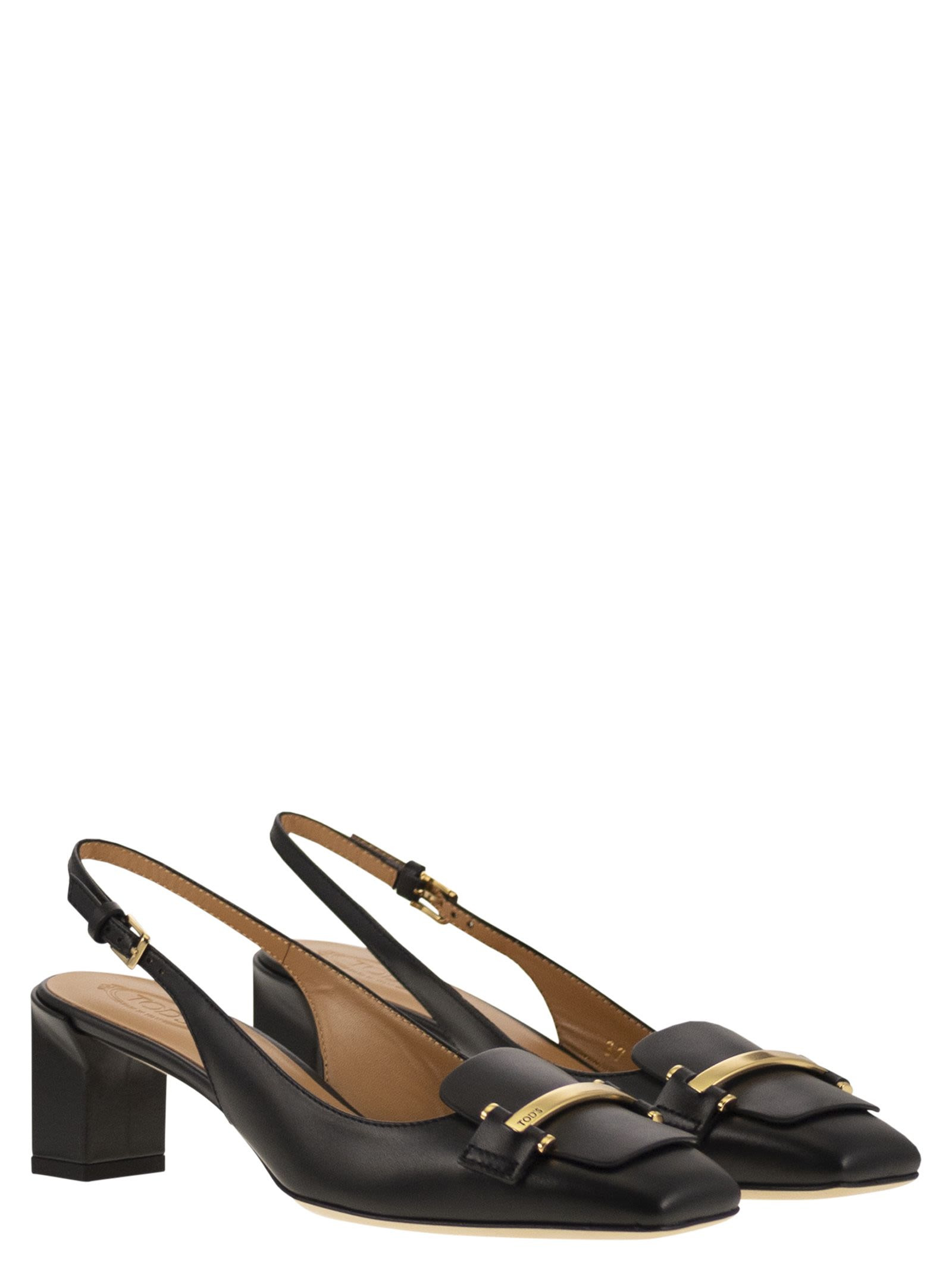 Tod's Women Slingback Leather Décolleté - 4