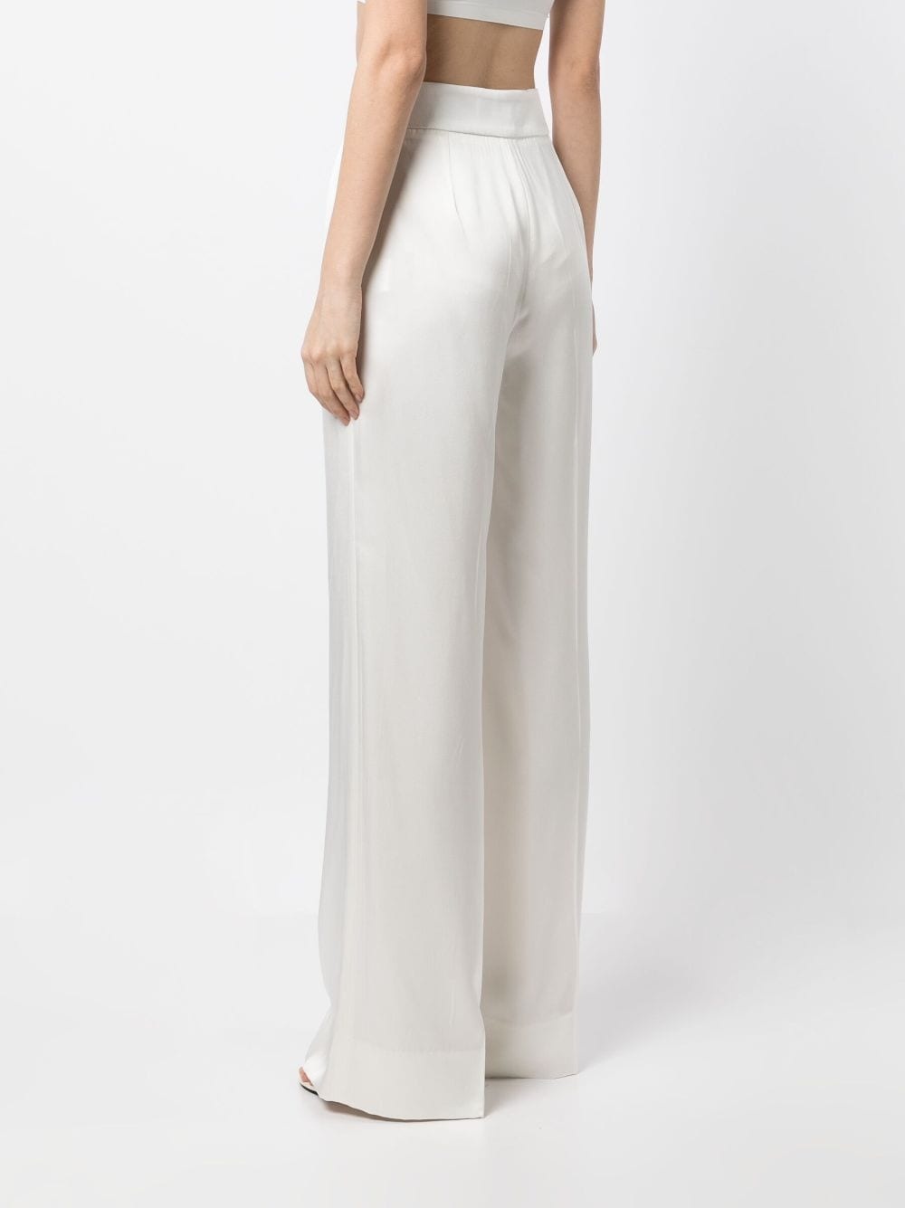 high-waisted wide-leg trousers - 4