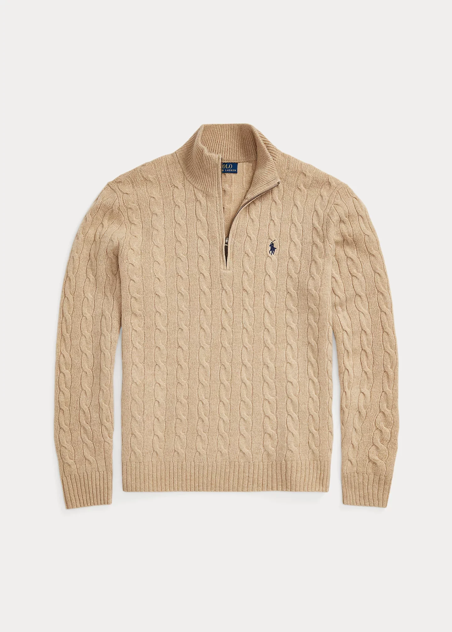 Cable-Knit Quarter-Zip Sweater - 1