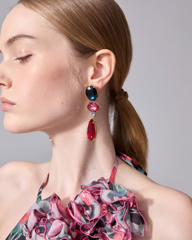 CAROLINA HERRERA Crystal Drop Earrings outlook