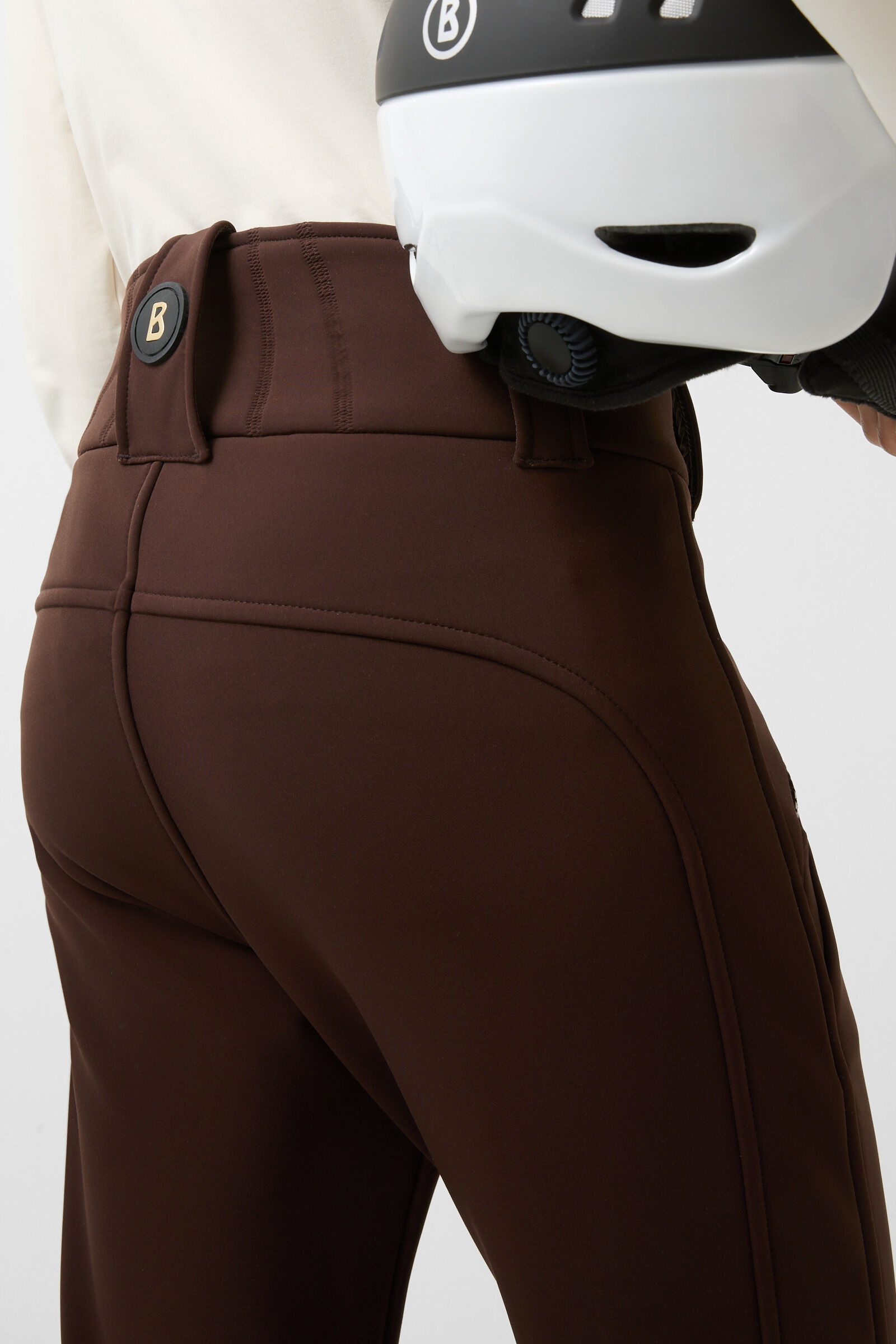 Hazel Softshell ski pants in Dark brown - 5