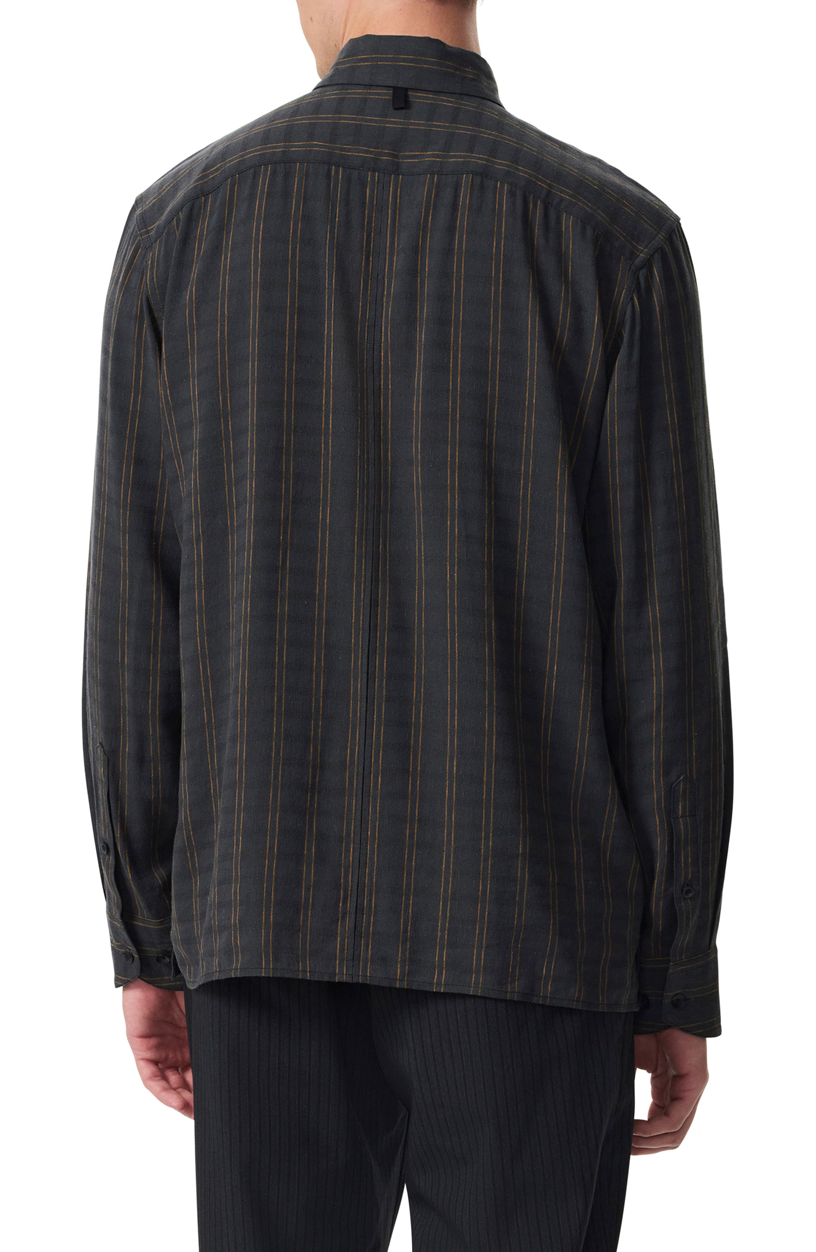 rag & bone Dalton Dobby Plaid Shirt in Black at Nordstrom - 3