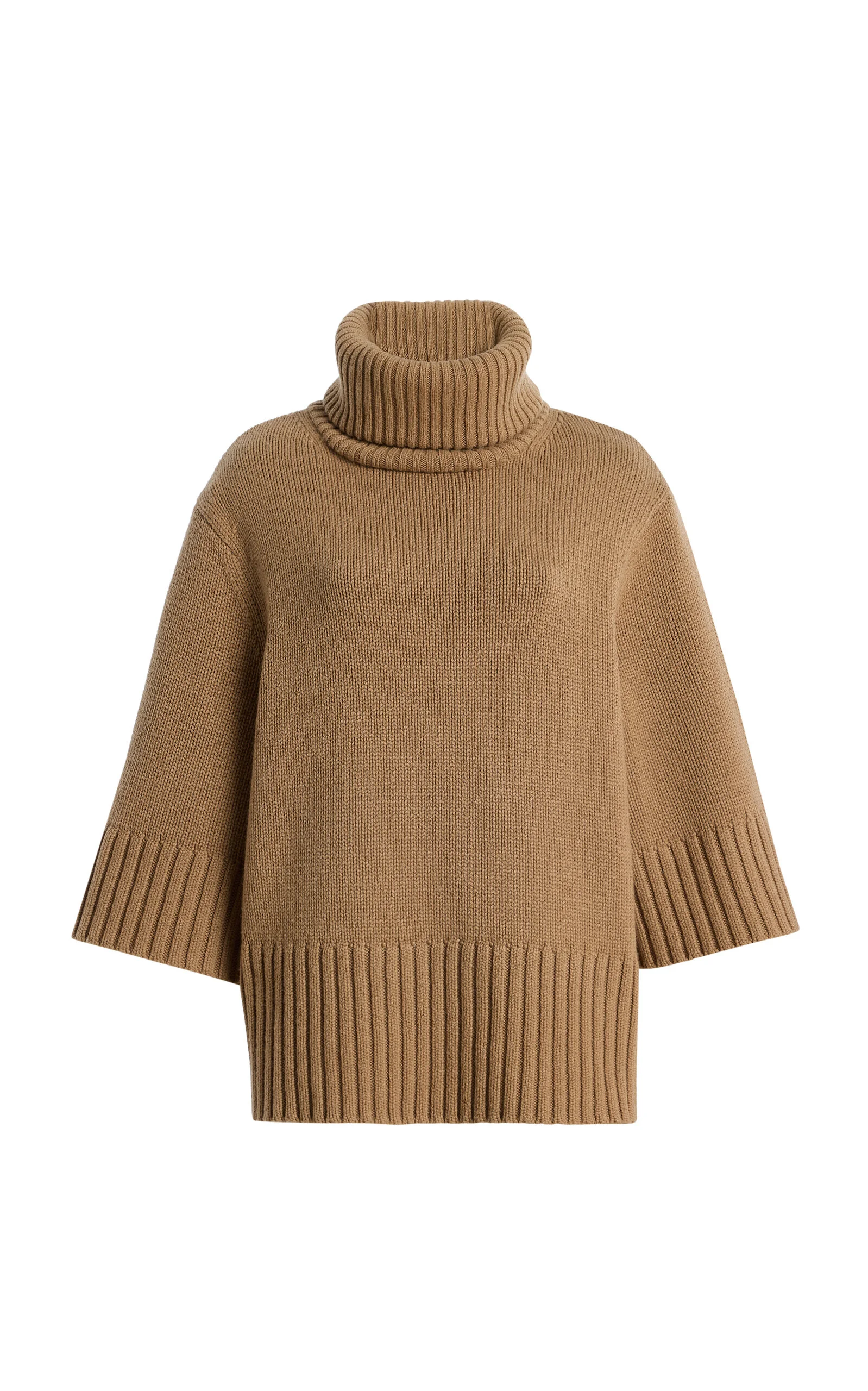 Funnel-Neck Cashmere Sweater neutral - 1