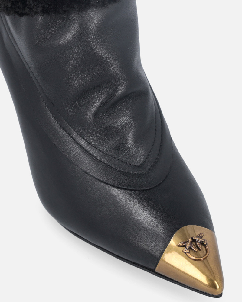 BOOTIES WITH FAUX FUR AND METAL TOE 6