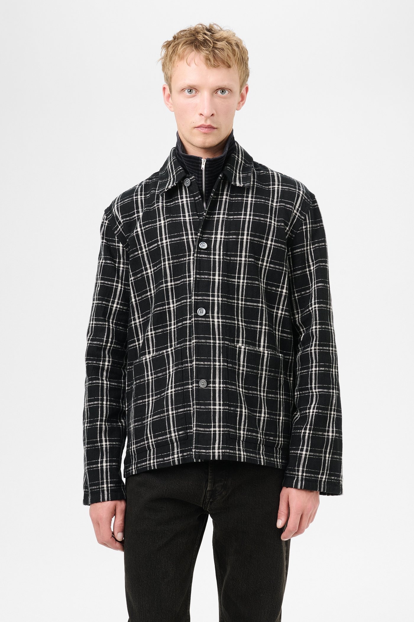 Haven Jacket Black/White Helix Flannel - 3