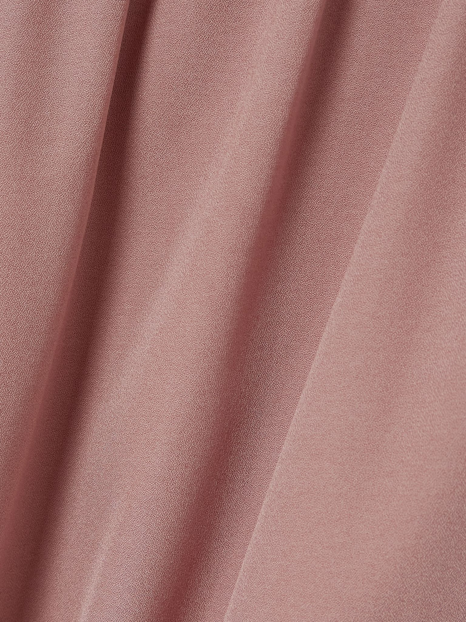Pussy-bow crystal-embellished crepe blouse Pink - 5