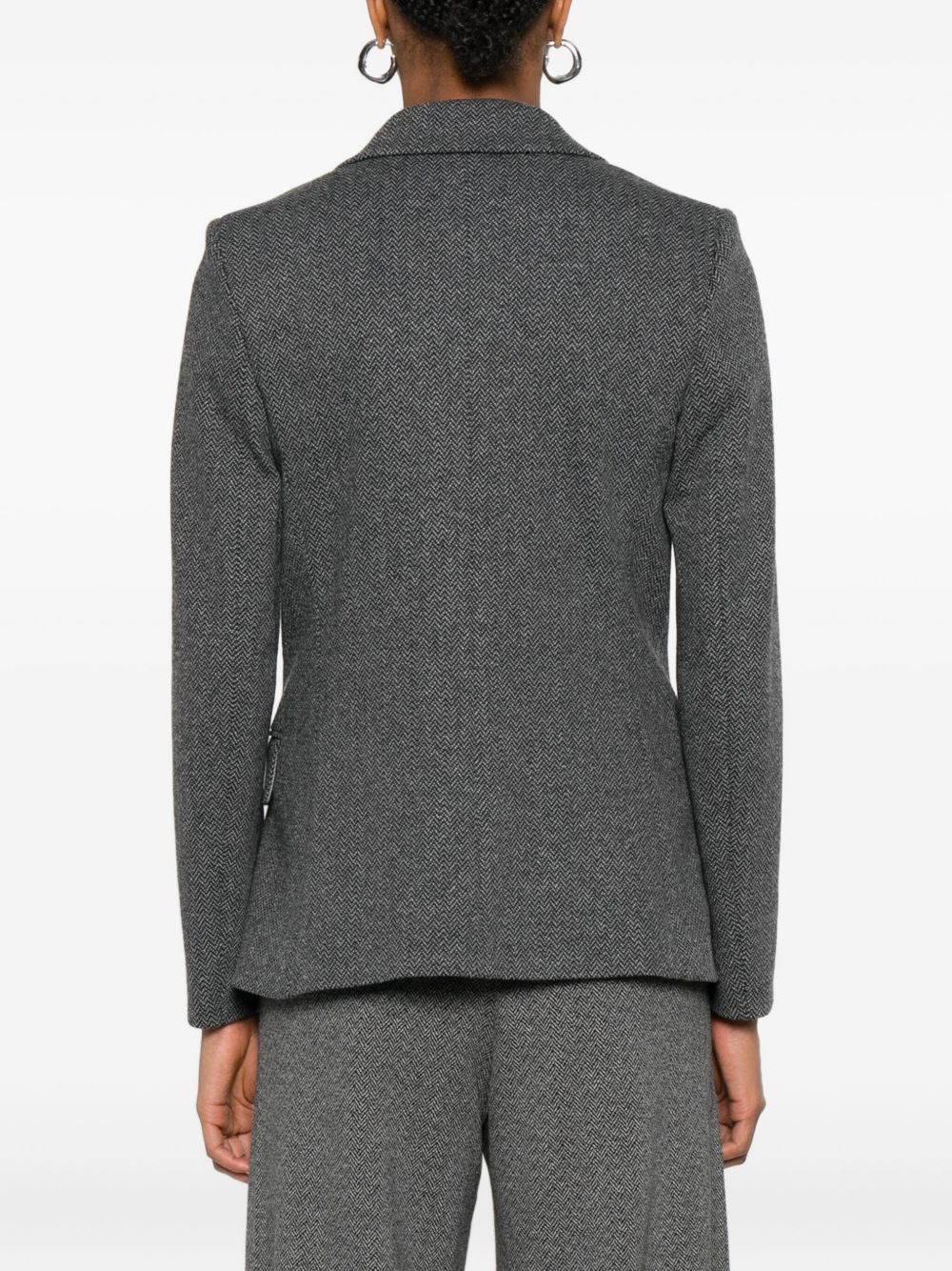 notched button-fastening jacket - 4