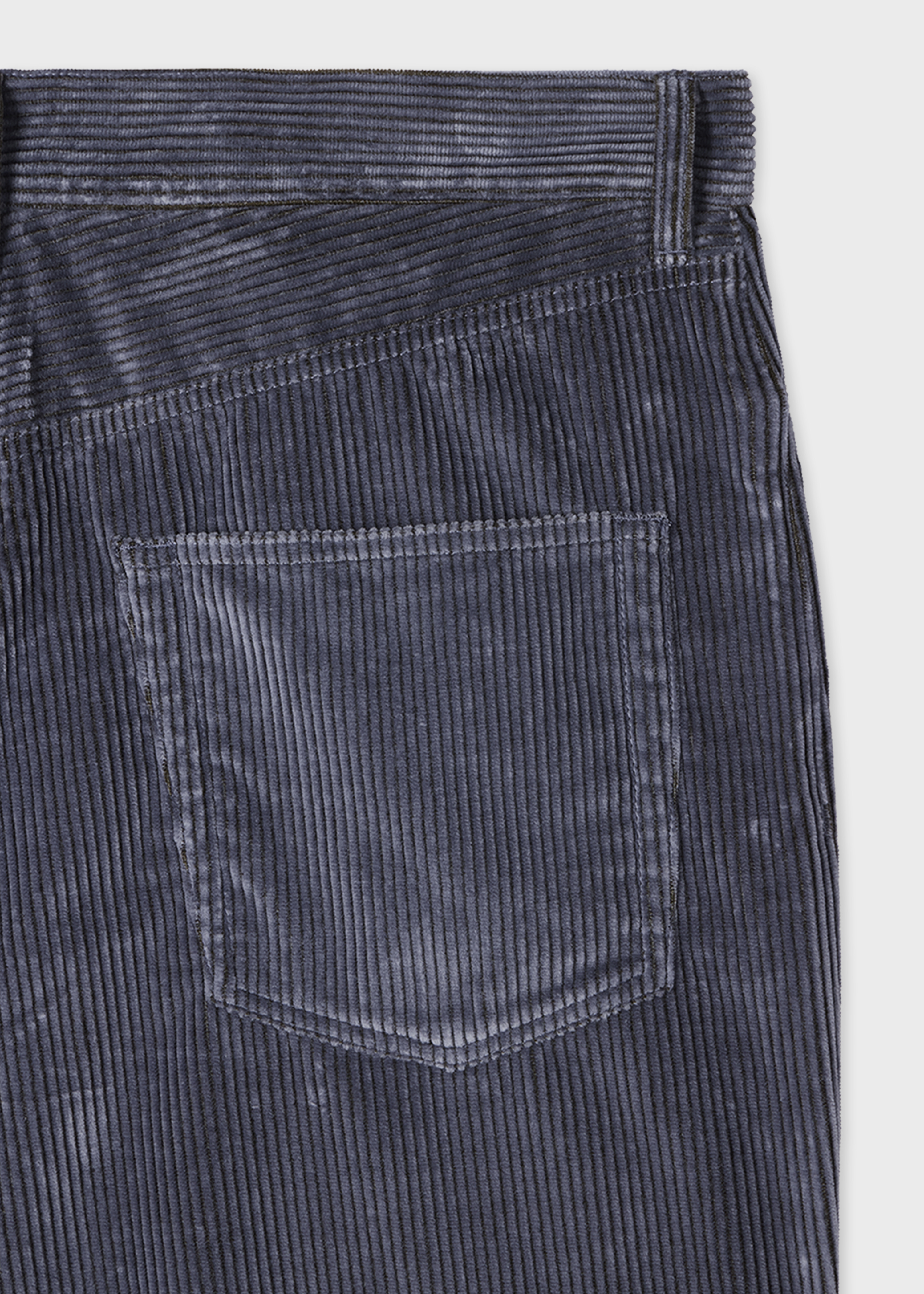 Soft Blue Two-Tone Corduroy Trousers - 2