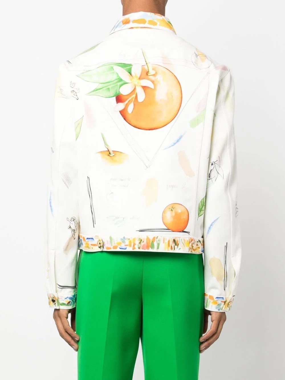 fruit-print cotton jacket - 4