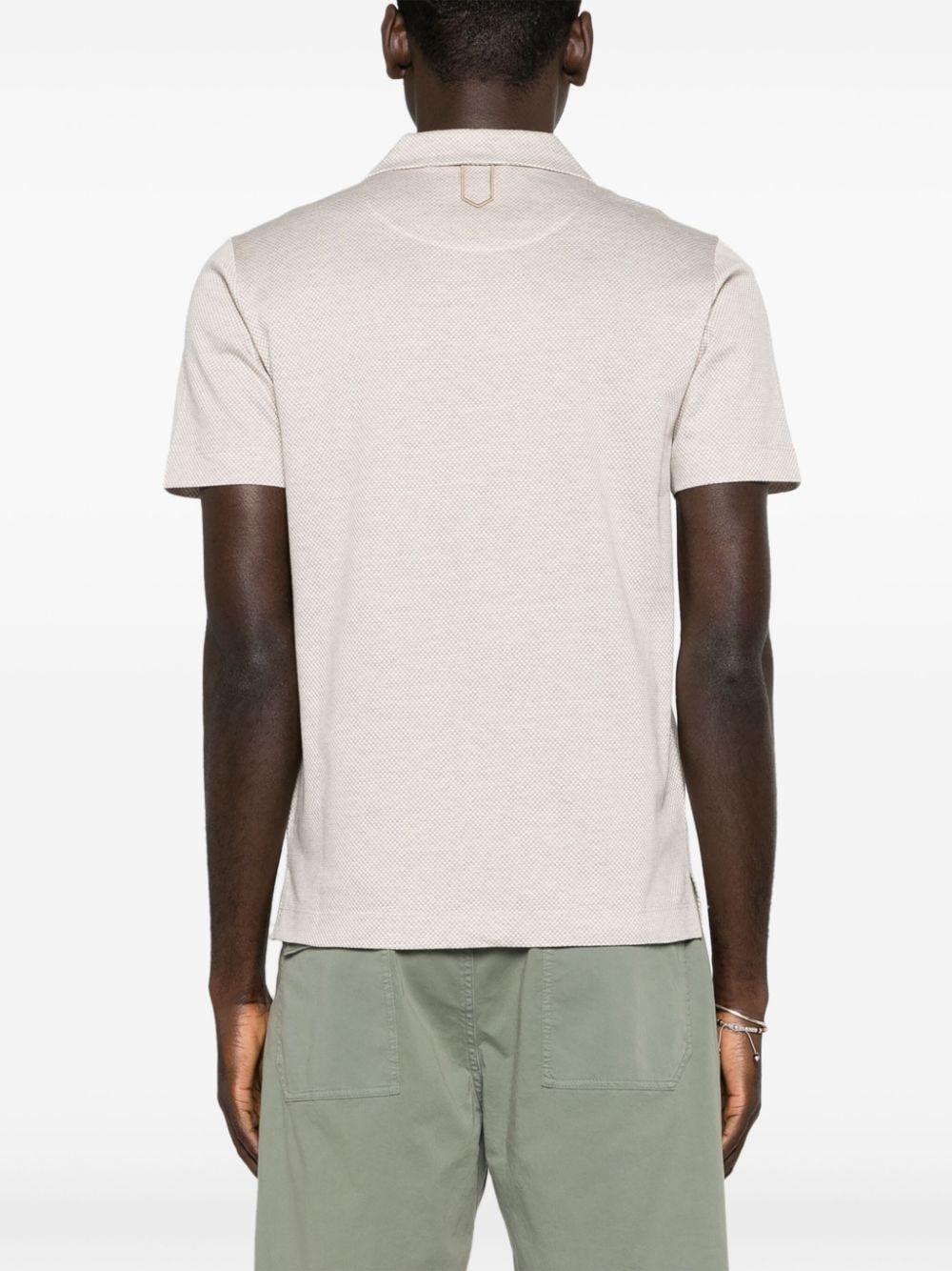 camp-collar cotton polo shirt - 4