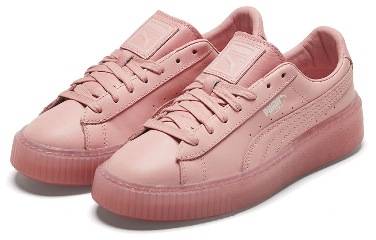 (WMNS) PUMA Basket Platform Core Pink Low Board Shoes 364040-09 - 3