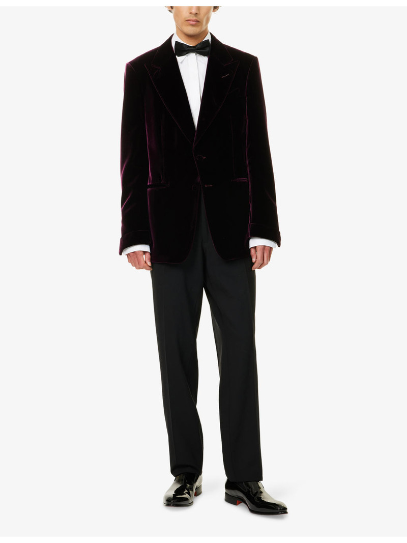 TOM FORD Shelton Singe-Breasted Regular-Fit Velvet Tuxedo Jacket outlook
